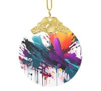 GaxfjRu Paint Splatter Xmas Home Decorations Ornaments, Hanging Christmas Tree Gift Pendant For Holiday Cheer