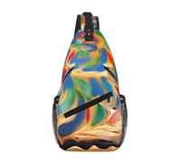 GaxfjRu Painted Bread print Crossbody Bag for Women Men Sling Bag for Travel Hiking Crossbody Sling Backpack