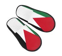 GaxfjRu Palestinian flag Plush Winter Slippers for Indoor Use, Soft Warm House Slippers for Guests and Home Comfort Unisex