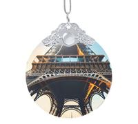 GaxfjRu Paris Eiffel Tower Picture Xmas Home Decorations Ornaments, Hanging Christmas Tree Gift Pendant For Holiday Cheer
