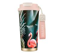 GaxfjRu Pineapple Flamingo 20 Oz with Lid, Vacuum Insulated Stainless Steel Coffee Mug, Tumbler for Hot and Cold Drinks