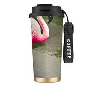 GaxfjRu Pink Flamingo 20 Oz with Lid, Vacuum Insulated Stainless Steel Coffee Mug, Tumbler for Hot and Cold Drinks