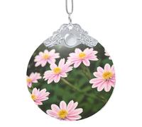 GaxfjRu Pink White Gold Flowers Xmas Home Decorations Ornaments, Hanging Christmas Tree Gift Pendant For Holiday Cheer