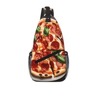 GaxfjRu Pizza Food print Crossbody Bag for Women Men Sling Bag for Travel Hiking Crossbody Sling Backpack