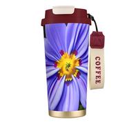 GaxfjRu Purple Flower 20 Oz with Lid, Vacuum Insulated Stainless Steel Coffee Mug, Tumbler for Hot and Cold Drinks