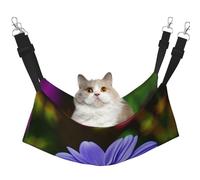 GaxfjRu Purple Flower Adjustable Cat Bed Hammock Perch For Window, Cozy Velvet Pet Sleeper And Lounge For Kittens