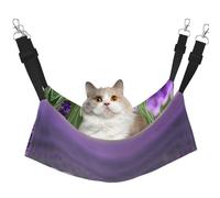 GaxfjRu Purple Lavender Colored Flowers Adjustable Cat Bed Hammock Perch For Window, Cozy Velvet Pet Sleeper And Lounge For Kittens