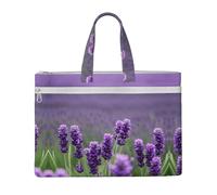 GaxfjRu Purple Lavender Colored Flowers print Tote Bag Canvas Laptop Bag for Women Casual Work Bags for Travel, Office, College