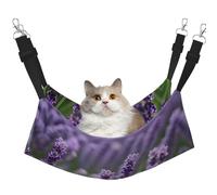 GaxfjRu Purple Lavender Floral Flowers Adjustable Cat Bed Hammock Perch For Window, Cozy Velvet Pet Sleeper And Lounge For Kittens