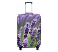 GaxfjRu Purple Lavender Floral Flowers Print Suitcase Cover Protector Travel Luggage Cover Suitcase Washable Baggage Covers Anti-Scratch