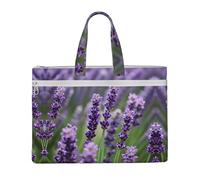 GaxfjRu Purple Lavender Floral Flowers print Tote Bag Canvas Laptop Bag for Women Casual Work Bags for Travel, Office, College