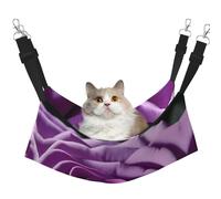 GaxfjRu Purple Rose Adjustable Cat Bed Hammock Perch For Window, Cozy Velvet Pet Sleeper And Lounge For Kittens