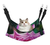 GaxfjRu Purple Rose Flower Adjustable Cat Bed Hammock Perch For Window, Cozy Velvet Pet Sleeper And Lounge For Kittens