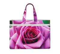 GaxfjRu Purple Rose Flower print Tote Bag Canvas Laptop Bag for Women Casual Work Bags for Travel, Office, College