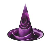 GaxfjRu Purple Rose Print Halloween Witch Hat, Witch Costume Accessory For Halloween Cosplay Party Holiday Decoration 3pcs