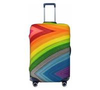 Gaxfjru Rainbow Color Stripe Print Travel Luggage Cover Suitcase Cover Protector Suitcase Washable Baggage Covers Anti-Scratch