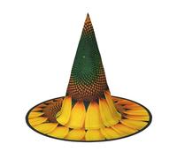 GaxfjRu Rainbow Sunflower Print Halloween Witch Hat, Witch Costume Accessory For Halloween Cosplay Party Holiday Decoration 3pcs