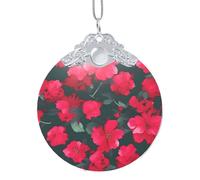 GaxfjRu Red Pink Flower Xmas Home Decorations Ornaments, Hanging Christmas Tree Gift Pendant For Holiday Cheer