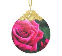 GaxfjRu Rose Flower Xmas Home Decorations Ornaments, Hanging Christmas Tree Gift Pendant For Holiday Cheer