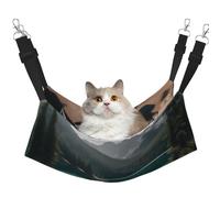 GaxfjRu Serenity Lake Camping Adjustable Cat Bed Hammock Perch For Window, Cozy Velvet Pet Sleeper And Lounge For Kittens