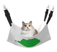 GaxfjRu Sierra Leone Flag Map Adjustable Cat Bed Hammock Perch For Window, Cozy Velvet Pet Sleeper And Lounge For Kittens