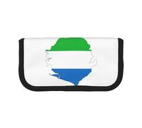 GaxfjRu Sierra Leone Flag Map Cute Dot Canvas Pencil Pouch Organized Storage for Picnics & Daily Use Makeup Pouch, Pencil Holder