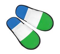 GaxfjRu Sierra Leone flag Plush Winter Slippers for Indoor Use, Soft Warm House Slippers for Guests and Home Comfort Unisex