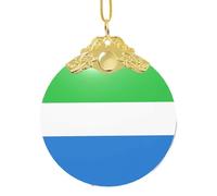 GaxfjRu Sierra Leone Flag Xmas Home Decorations Ornaments, Hanging Christmas Tree Gift Pendant For Holiday Cheer