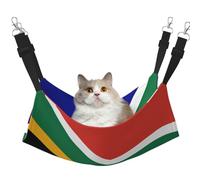 GaxfjRu South African Flag Adjustable Cat Bed Hammock Perch For Window, Cozy Velvet Pet Sleeper And Lounge For Kittens