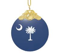 GaxfjRu South Carolina Flag Xmas Home Decorations Ornaments, Hanging Christmas Tree Gift Pendant For Holiday Cheer