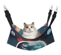 GaxfjRu Space Planet Earth Adjustable Cat Bed Hammock Perch For Window, Cozy Velvet Pet Sleeper And Lounge For Kittens