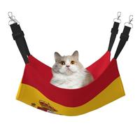 GaxfjRu Spanish Flag Adjustable Cat Bed Hammock Perch For Window, Cozy Velvet Pet Sleeper And Lounge For Kittens