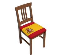 GaxfjRu Spanish Flag Elastic Chair seat Cover Set, Restaurant and Office Chair Protective seat Cushion Cover (2 pcs, 4 pcs, 6 pcs)