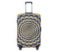 Gaxfjru Spiral Optical Illusion GIF Print Travel Luggage Cover Suitcase Cover Protector Suitcase Washable Baggage Covers Anti-Scratch
