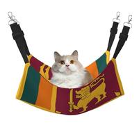 GaxfjRu Sri Lanka Flag Adjustable Cat Bed Hammock Perch For Window, Cozy Velvet Pet Sleeper And Lounge For Kittens