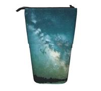 GaxfjRu Starry Night Sky Deep Outer Space Print Portable Telescoping Pencil Bag, Organizer with Multiple Slots, for Writing Tools Accessories