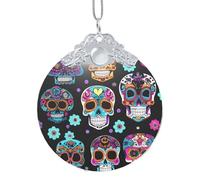 GaxfjRu Sugar Skull Xmas Home Decorations Ornaments, Hanging Christmas Tree Gift Pendant For Holiday Cheer