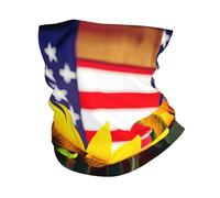 GaxfjRu Sunflower And American Flag print Cooling Multi Use Neck Gaiter Men's and Women's Summer Face Mask for Working, Running Sports