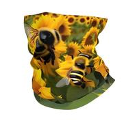 GaxfjRu Sunflower Bees print Cooling Multi Use Neck Gaiter Men's and Women's Summer Face Mask for Working, Running Sports