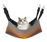 GaxfjRu Sunset Dolphins Adjustable Cat Bed Hammock Perch For Window, Cozy Velvet Pet Sleeper And Lounge For Kittens