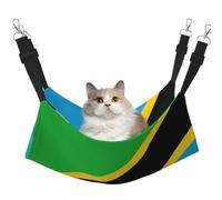 GaxfjRu Tanzania Flag Adjustable Cat Bed Hammock Perch For Window, Cozy Velvet Pet Sleeper And Lounge For Kittens