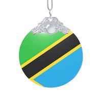 GaxfjRu Tanzania Flag Xmas Home Decorations Ornaments, Hanging Christmas Tree Gift Pendant For Holiday Cheer
