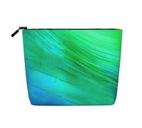 GaxfjRu Teal Blue pattern print Travel Makeup Bag Toiletry Bag akeUp Purse Pouch with Zipper Makeup Organizer for Women, Black, One Size