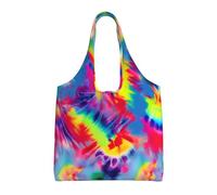 GaxfjRu Tie Dye Pattern Large Canvas Tote Bag For Women, Reusable Grocery Shopping Bag, Everyday Carryall For Work