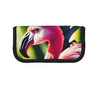 GaxfjRu Tropical Flamingos and Pineapples Cute Dot Canvas Pencil Pouch Organized Storage for Picnics & Daily Use Makeup Pouch, Pencil Holder