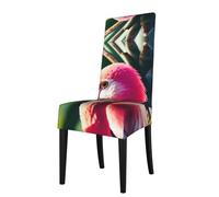 GaxfjRu Tropical flamingos and pineapples Printed Removable Chair Protector Elastic Seat Covers for Dining Room Party Celebration
