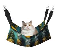 GaxfjRu Tropical Fruit Pineapple Adjustable Cat Bed Hammock Perch For Window, Cozy Velvet Pet Sleeper And Lounge For Kittens