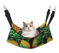 GaxfjRu Tropical Fruit Pineapples Adjustable Cat Bed Hammock Perch For Window, Cozy Velvet Pet Sleeper And Lounge For Kittens