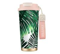 GaxfjRu Tropical Palm Banana Leaves 20 Oz with Lid, Vacuum Insulated Stainless Steel Coffee Mug, Tumbler for Hot and Cold Drinks