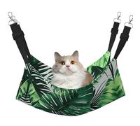GaxfjRu Tropical Palm Banana Leaves Adjustable Cat Bed Hammock Perch For Window, Cozy Velvet Pet Sleeper And Lounge For Kittens